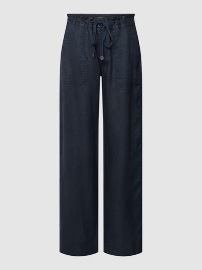 Lauren Ralph Lauren Spodnie materiałowe z elastycznym pasem Granatowy 2