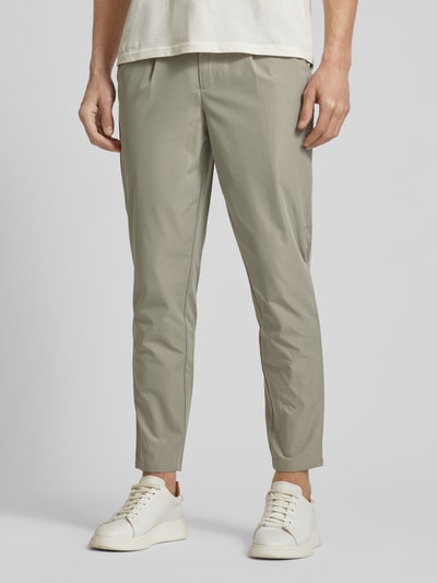 Colours & Sons Tapered Fit Chino mit Bundfalten Gruen 4