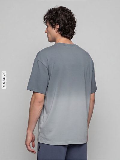 Under Armour Oversized Sport-T-Shirt aus Baumwoll-Mix Modell 'UA M HWT GRADIENT' Marine 5