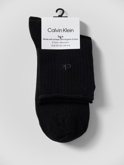 CK Calvin Klein Sokken met labeldetail in een set van 2 paar Zwart - 3