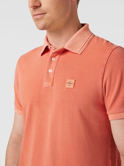 s.Oliver RED LABEL Poloshirt mit Label-Patch Orange 3