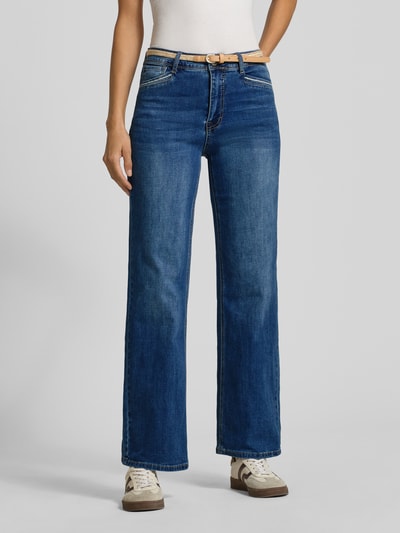ZABAIONE Wide Leg Jeans mit Gürtel Jeansblau 4