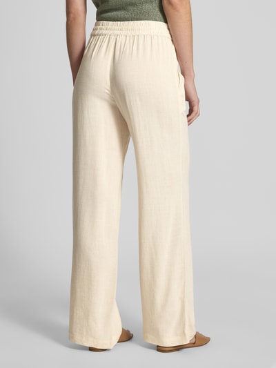 Selected Femme High Waist Hose aus Viskose-Leinen-Mix Modell 'VIVA-GULIA' Sand 5