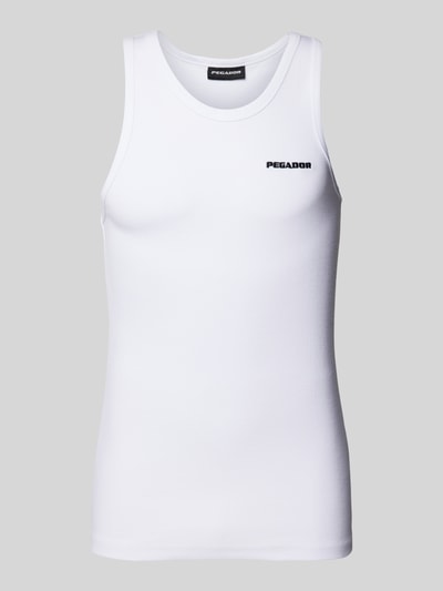 Pegador Tanktop mit Label-Stitching Weiss 2