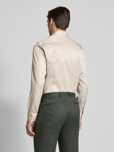 Jake*s Slim Fit Business-Hemd mit Kentkragen Taupe 5