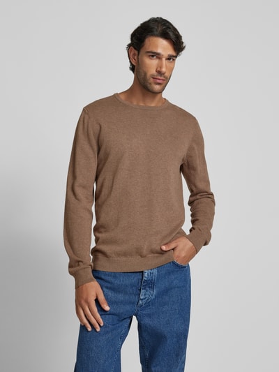 s.Oliver RED LABEL Gebreide pullover met ribboorden Hazelnoot - 4