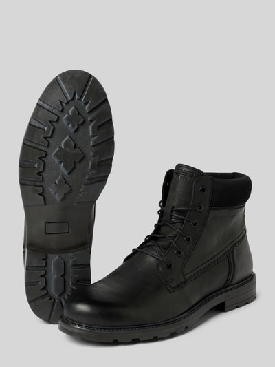 Jack & Jones Kozaki sznurowane z wytłoczonym logo model ‘CRANFIELD’ Czarny 4