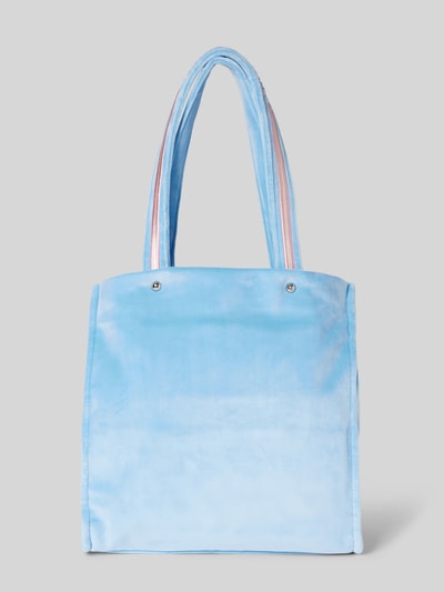 Juicy Couture Shopper met labelstitching, model 'IRIS' Lichtblauw - 5