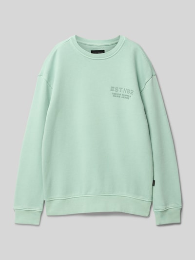 CARS JEANS Sweatshirt mit Label-Print Modell 'REWNAC' Mint 1