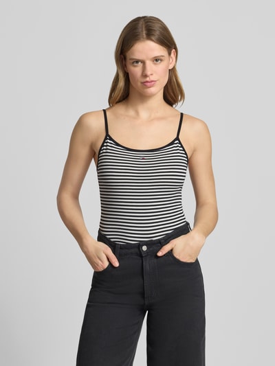 Tommy Jeans Slim Fit Trägertop aus Baumwoll-Mix Black 4