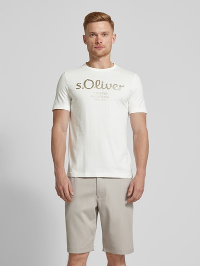 s.Oliver RED LABEL T-Shirt mit Rundhalsausschnitt Weiss 4