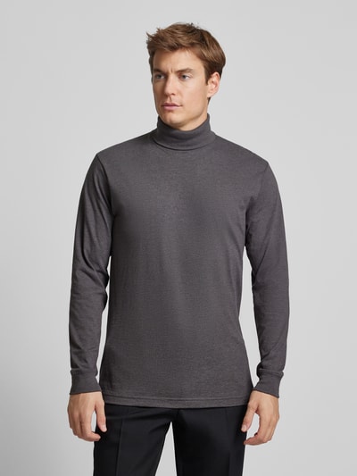 RAGMAN Longsleeve mit gerippten Abschlüssen Anthrazit 4