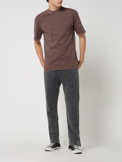 Only & Sons T-shirt van katoen, model 'Ron' Bordeauxrood - 1