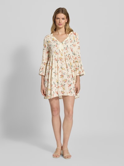 Only Figurumspielendes Tunikakleid aus Viskose Modell 'VICKEY' Ecru 1