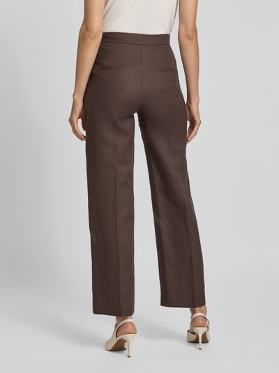 Mango Stoffhose mit Bundfalten Modell 'TEMPOLI' Dunkelbraun 5
