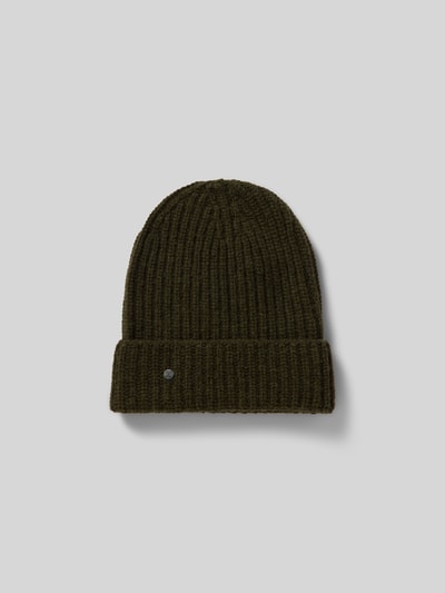 Closed Beanie mit Label-Detail Khaki 1