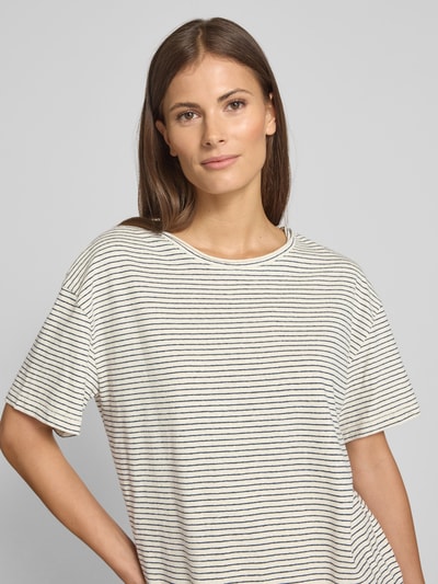 Tommy Hilfiger Relaxed fit T-shirt van een mix van linnen en katoen Marineblauw - 3