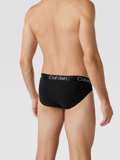 Calvin Klein Underwear Slip mit Logo-Bund im 3er-Pack Gelb 4