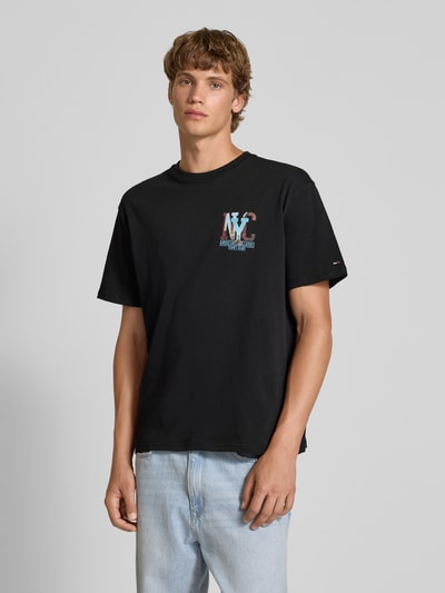 Tommy Jeans Regular Fit T-Shirt aus reiner Baumwolle Black 5