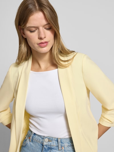 PIECES Regular Fit Longblazer mit Viskose-Anteil Modell 'BOSELLA' Hellgelb 3