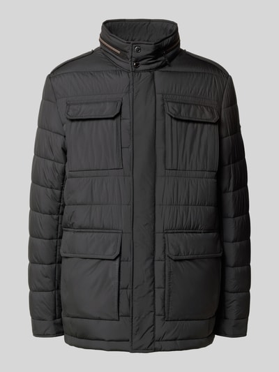 bugatti Gewatteerd jack met opstaande kraag en klepzakken Zwart - 2