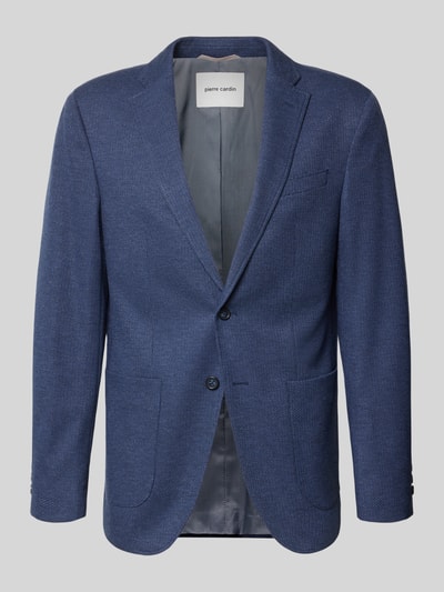 Produktfoto, marynarka na 2 guziki o kroju slim fit z fakturą, mieszanka materiałów z dodatkiem wiskozy, Kołnierz z połami, nakładane kieszenie, model 'Michel' od Pierre Cardin, długość tyłu 73 cm, szerokość w rozmiarze 50: 44 cm, długość rękawów: 65 cm
