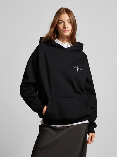 Pegador Oversized hoodie met labelprint, model 'NENA' Zwart - 4