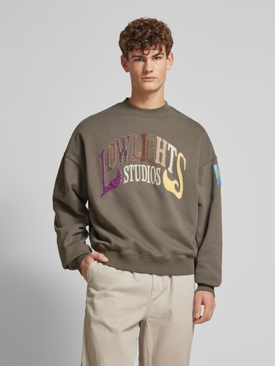 Low Lights Studios Oversized Sweatshirt mit Label-Detail Stein 4