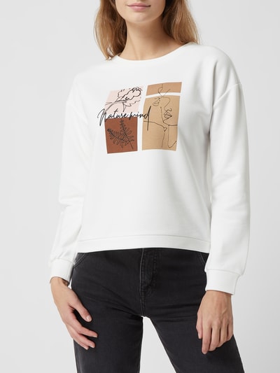 BETTY & CO WHITE Sweatshirt mit Stickereien Offwhite 4