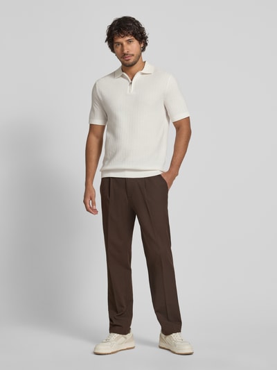 Selected Homme Koszulka polo o kroju regular fit z czystej bawełny ekologicznej model 'CRAN' Złamany biały 1