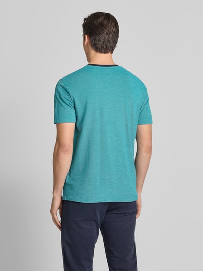 Gant T-shirt met structuurmotief Oceaanblauw - 5