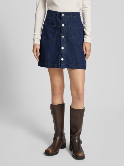 Only Spódnica jeansowa o linii A z czystej bawełny model ‘AMAZING’ Ciemnoniebieski 4