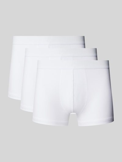 Bread & Boxers Trunks mit elastischem Bund im 3er-Pack Weiss 1