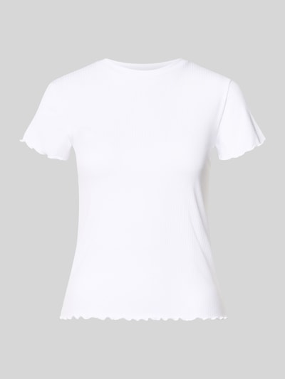 PIECES t-shirt o kroju slim fit z dodatkiem wiskozy model 'NICCA' Biały 2