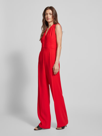 Mango Jumpsuit mit V-Ausschnitt Modell 'ATY' Rot 4