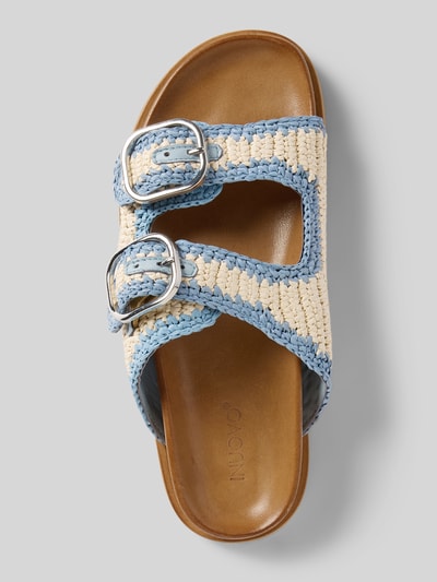 INUOVO Slippers in gevlochten look Lichtblauw - 3