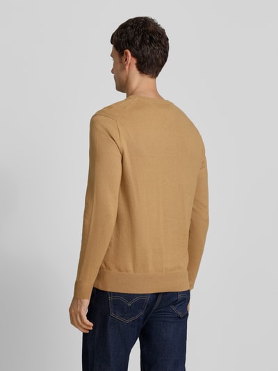 Tommy Hilfiger Regular fit pullover van een mix van katoen en kasjmier Camel - 5