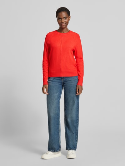 Christian Berg Woman Sweter z dzianiny z prążkowanymi wykończeniami  Jasnoczerwony melanż 1