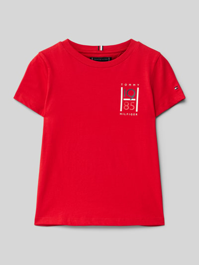 Tommy Hilfiger Teens T-Shirt mit Label-Print Rot 1