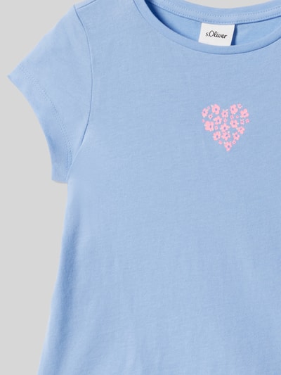 s.Oliver RED LABEL Regular Fit T-Shirt aus reiner Baumwolle Hellblau 2