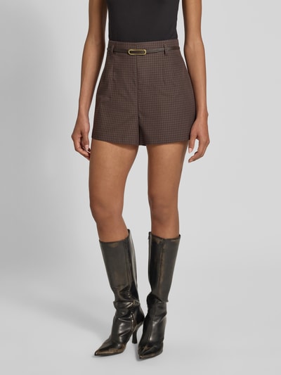 Jake*s Collection Bermudas mit Gürtel Dunkelbraun 4