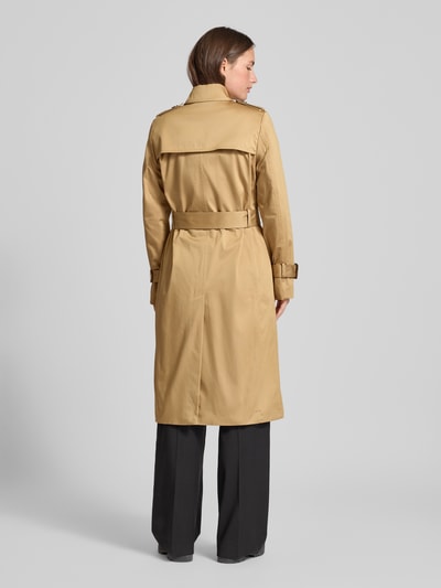 Jake*s Collection Trenchcoat met tailleriem Zand - 5
