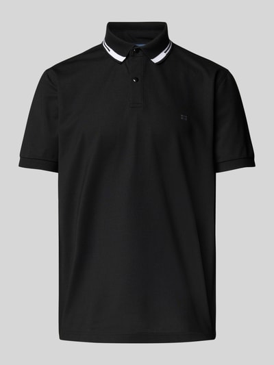 Christian Berg Men Poloshirt mit kurzer Knopfleiste und Logo-Print Black 2