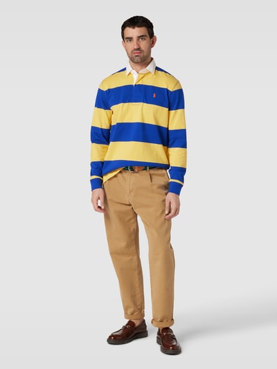 Polo Ralph Lauren Classic Fit Longsleeve mit Streifenmuster Gelb 1