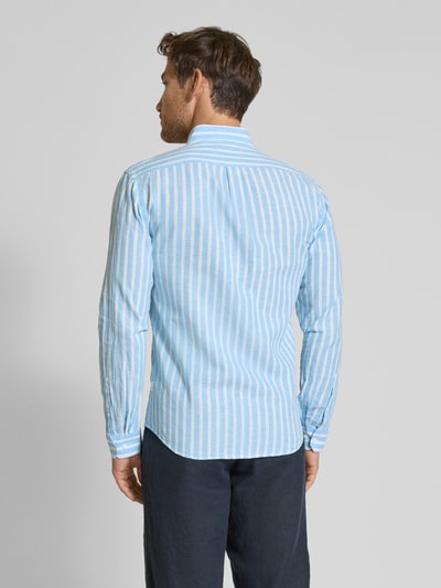 Lindbergh Slim fit vrijetijdsoverhemd met button-downkraag Lichtblauw - 5