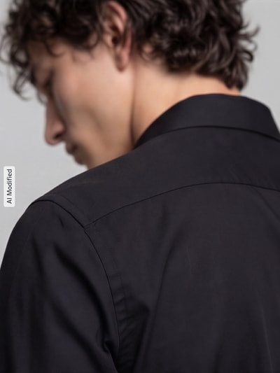 OLYMP Level 5 Body Fit Businesshemd aus reiner Baumwolle Modell 'Level Five' Black 3