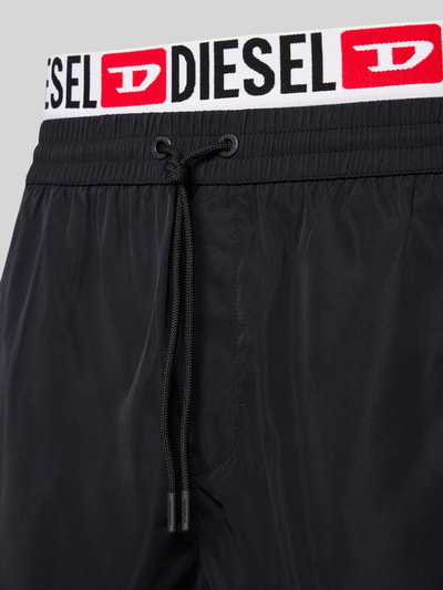 Diesel Zwembroek met elastische band, model 'VISPER' Zwart - 2