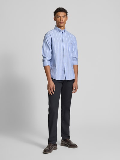 BOSS Orange Chinosy o kroju slim fit z mieszanki bawełny Czarny 1