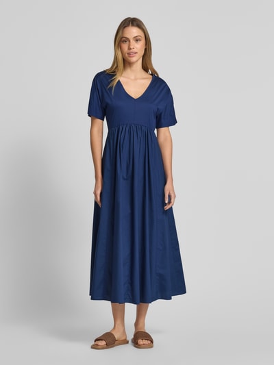 Weekend Max Mara Maxi-jurk met V-hals, model 'BRONZO' Marineblauw - 4