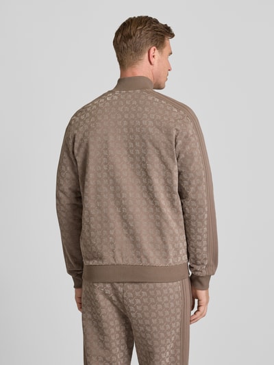 JOOP! Collection Sweatjack met labeldetail en opstaande kraag Beige - 5